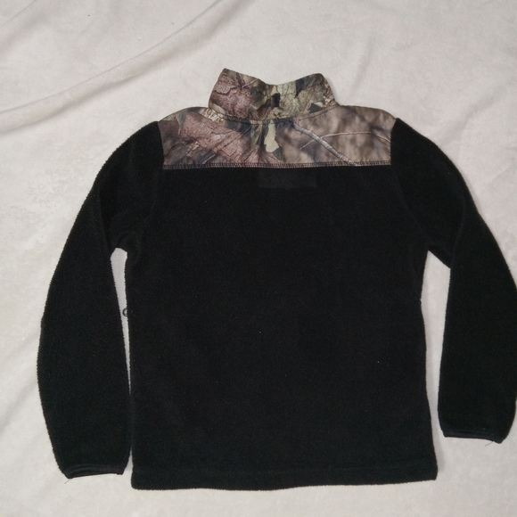 5 for $10 Mossy Oak Black & Camo Zip Up Performance Fleece Jacket Boys size 8 - Picture 3 of 4